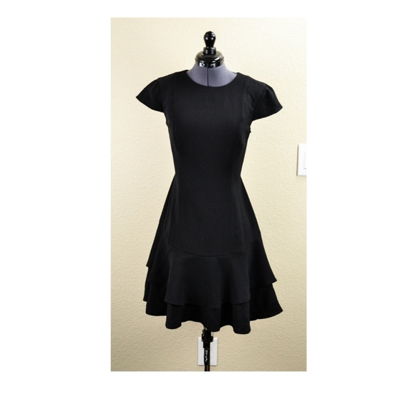 eliza j stretch ruffle crepe sheath dress